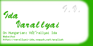 ida varallyai business card